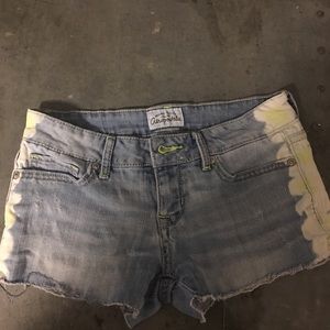 Girls or Juniors denim shorts.